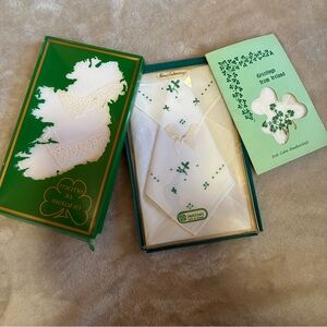 VTG Irish Linen Handkerchiefs Original Boxes Lot 5pcs